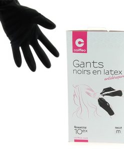 Черни ръкавици за многократна употреба, размер M - 10 бр.