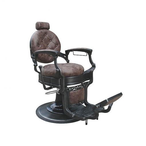 Бръснарски стол "Барок", тъмно кафяво